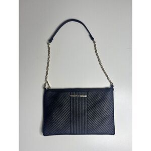 Christian Siriano for Payless Black quilted Vinyl Crossbody Clutch Bag